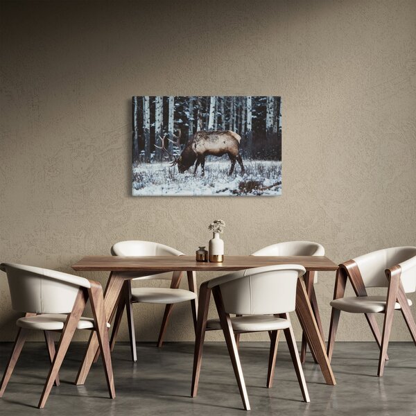 Slika - jelen zimi (90x60 cm)