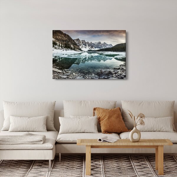 Slika - jezero zimi (90x60 cm)