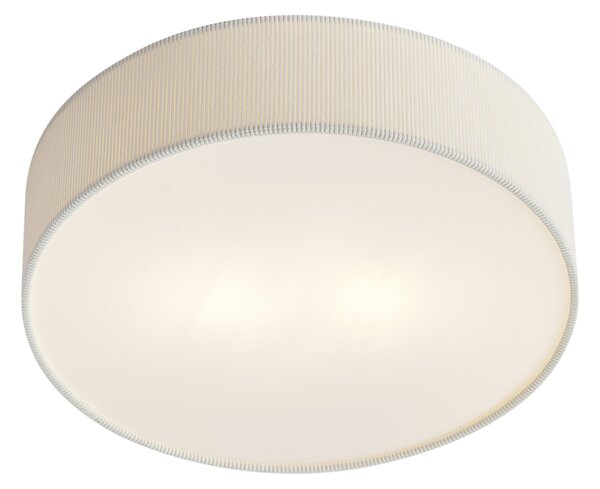Moderna stropna svjetiljka bijela sa sjenilom od baršuna 38 cm 2-svjetla - Luz