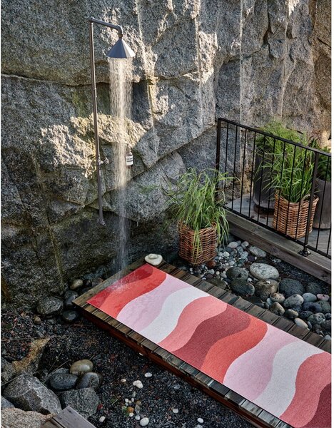 Crveni unutarnji i vanjski tepih 70x100 cm Urvi Fire – Pappelina