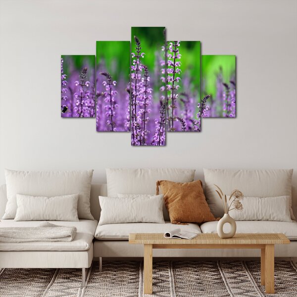 Slika ljubičastog livadskog bilja (150x105 cm)