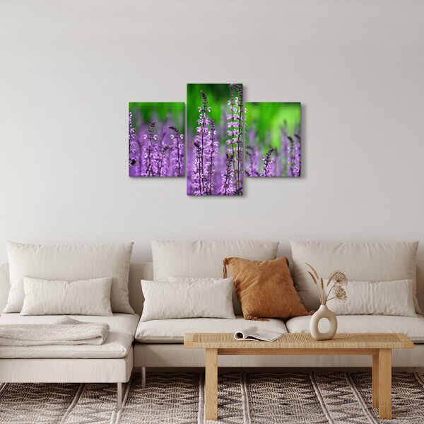 Slika ljubičastog livadskog bilja (90x60 cm)