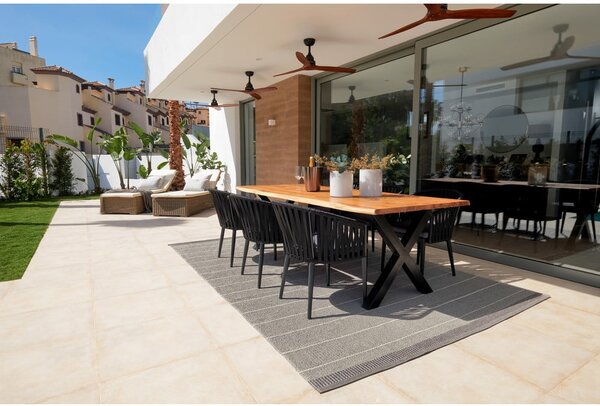 Sivi unutarnji i vanjski tepih 60x125 cm Belle Concrete – Pappelina