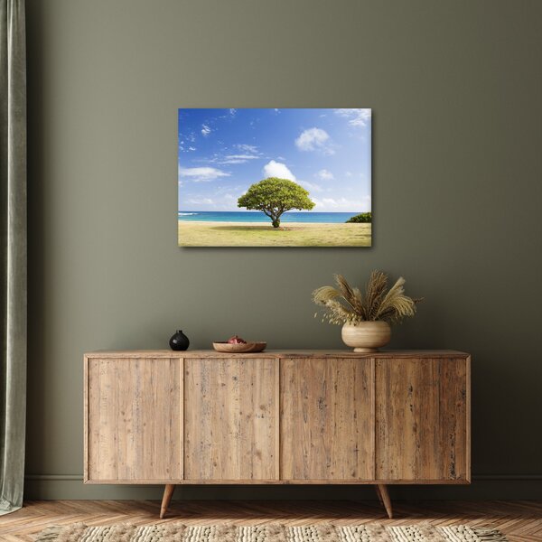 Slika plaže s drvetom (70x50 cm)