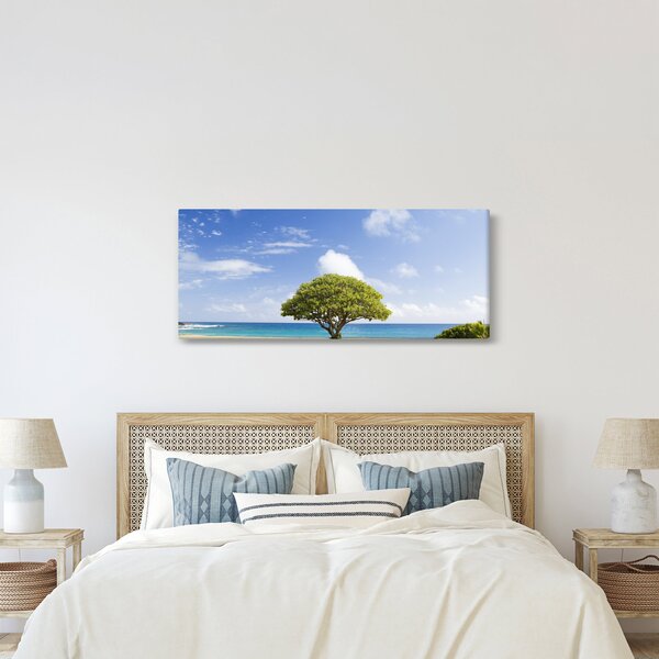 Slika plaže s drvetom (120x50 cm)