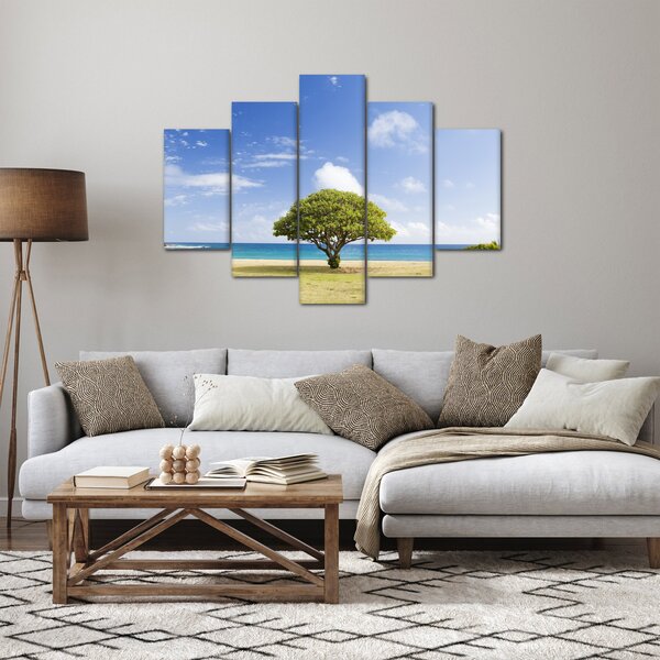 Slika plaže s drvetom (150x105 cm)