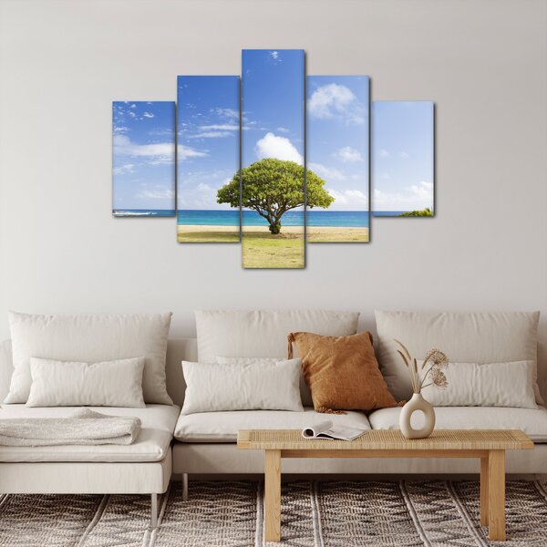 Slika plaže s drvetom (150x105 cm)