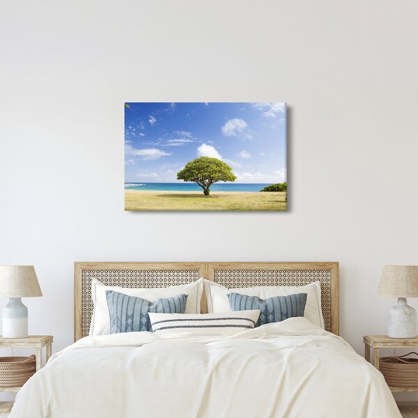 Slika plaže s drvetom (90x60 cm)