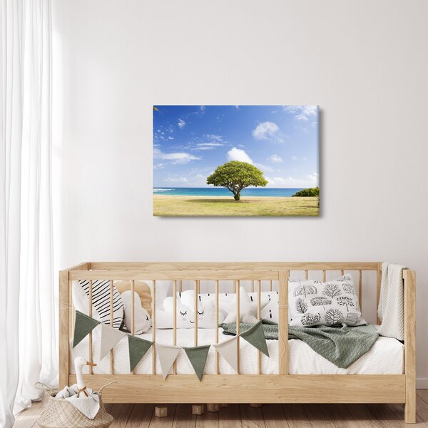 Slika plaže s drvetom (90x60 cm)