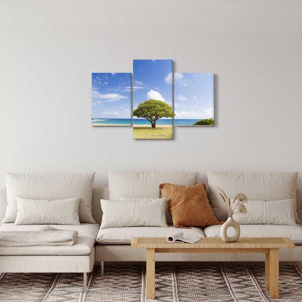 Slika plaže s drvetom (90x60 cm)