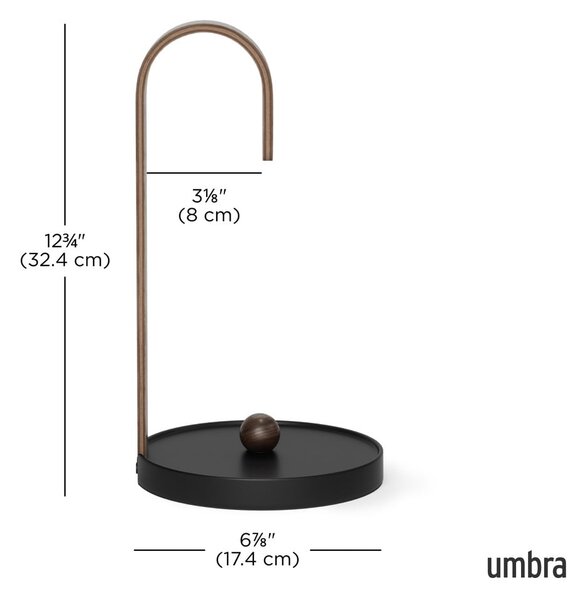 Crni drveni stalak za papirnate ručnike ø 17 cm Bellwood – Umbra