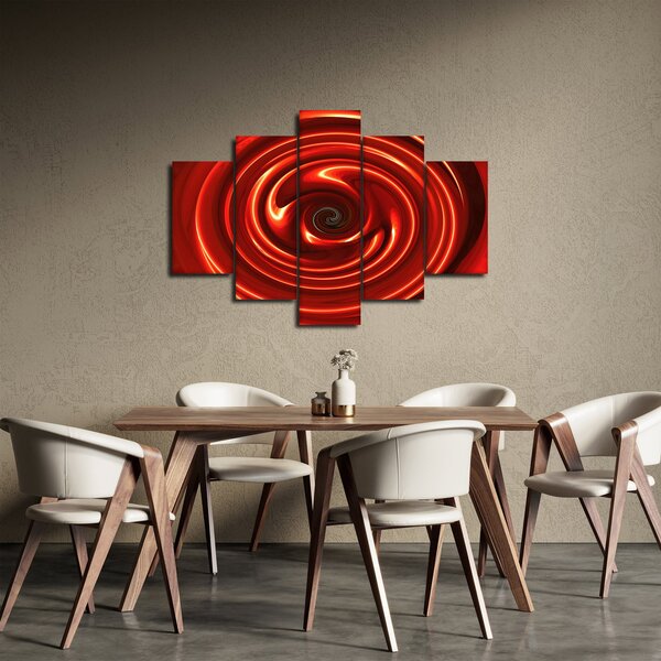 Apstraktna slika - crvena spirala (150x105 cm)