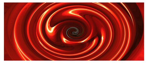 Apstraktna slika - crvena spirala (120x50 cm)