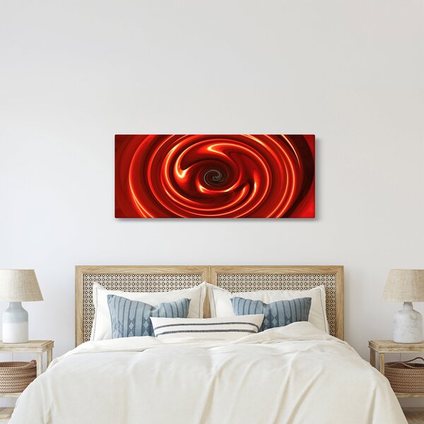 Apstraktna slika - crvena spirala (120x50 cm)