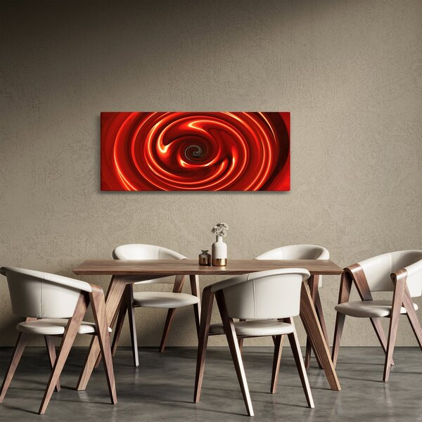 Apstraktna slika - crvena spirala (120x50 cm)