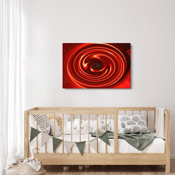 Apstraktna slika - crvena spirala (90x60 cm)