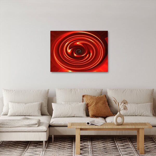 Apstraktna slika - crvena spirala (70x50 cm)