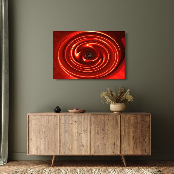 Apstraktna slika - crvena spirala (90x60 cm)