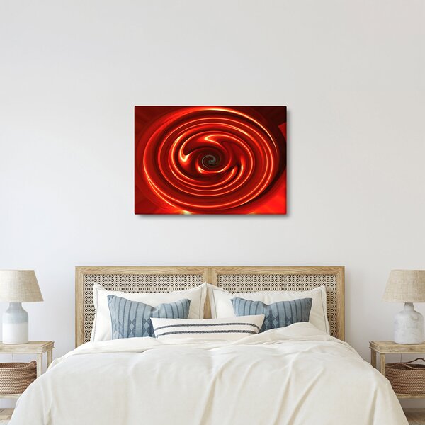 Apstraktna slika - crvena spirala (70x50 cm)