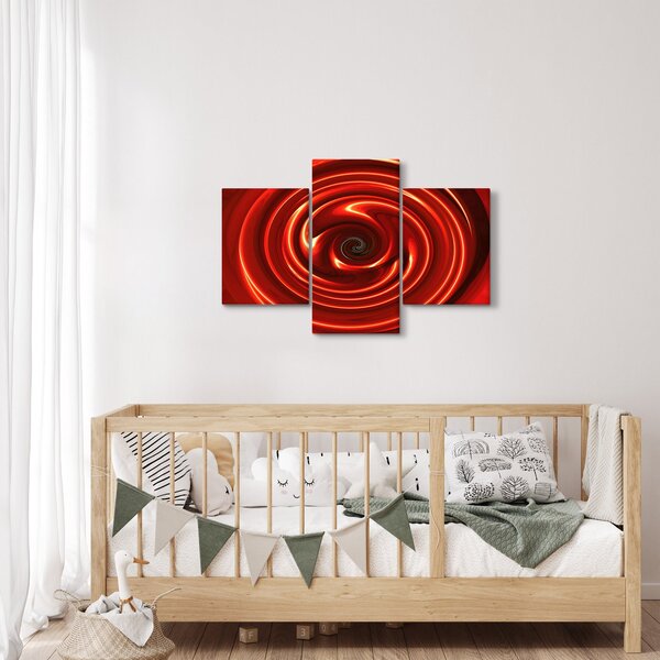 Apstraktna slika - crvena spirala (90x60 cm)