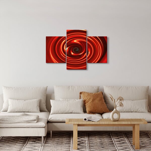 Apstraktna slika - crvena spirala (90x60 cm)