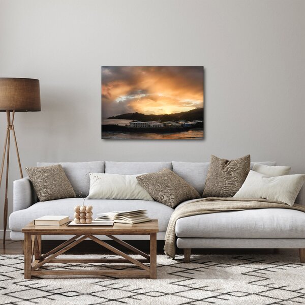 Slika - plaža s oblačnim nebom (70x50 cm)