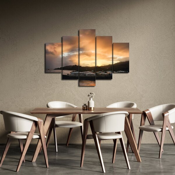 Slika - plaža s oblačnim nebom (150x105 cm)