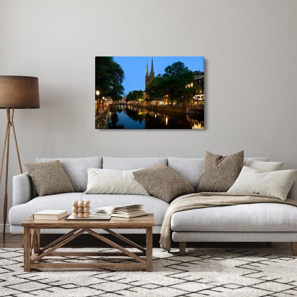 Noćna slika povijesnog grada (90x60 cm)