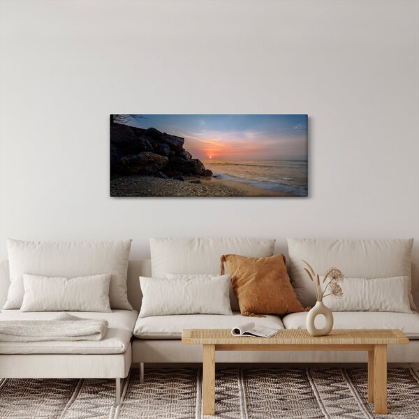 Slika zalaska sunca na plaži (120x50 cm)