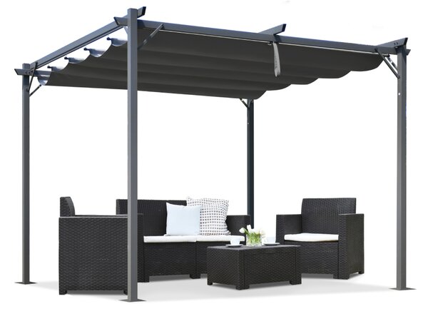 Antracit terasa pergola La Palma 3x3 Garden Point
