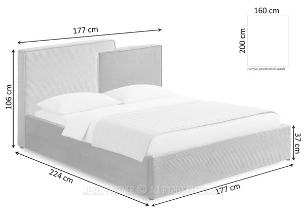 Bračni krevet 160 cm Esplendida 160 (bež)