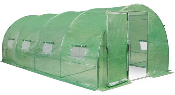 Politunel s metalnim okvirom 3x6m Garden Point zeleni s vratima