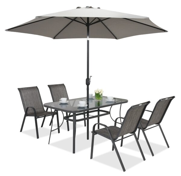 Perugia vrtni suncobran ∅3m Garden Point sivi