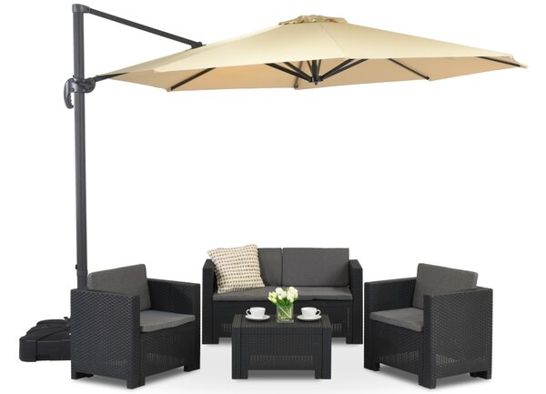 Bež vrtni suncobran Piza 3,5 m Garden Point