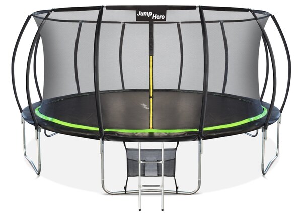 Vrhunski vrtni trampolin s unutarnjom mrežom 488 cm Jump Hero 16FT