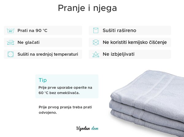 Hotelski ručnik Royal 50 x 100 cm bijeli, 100% pamuk