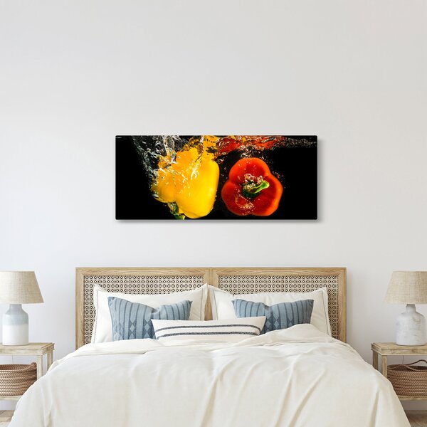 Slika - paprike u vodi (120x50 cm)