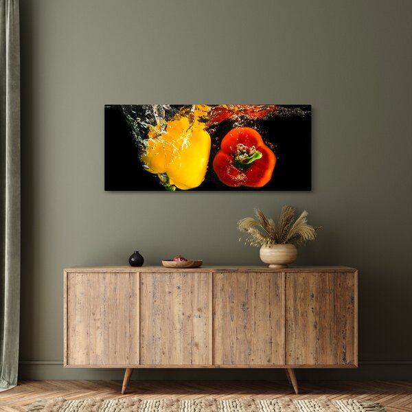 Slika - paprike u vodi (120x50 cm)