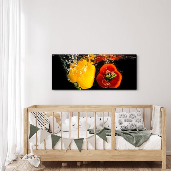 Slika - paprike u vodi (120x50 cm)