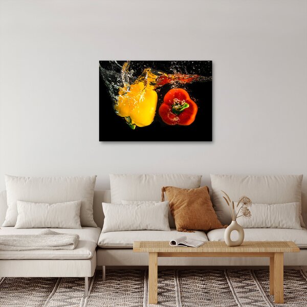 Slika - paprike u vodi (70x50 cm)