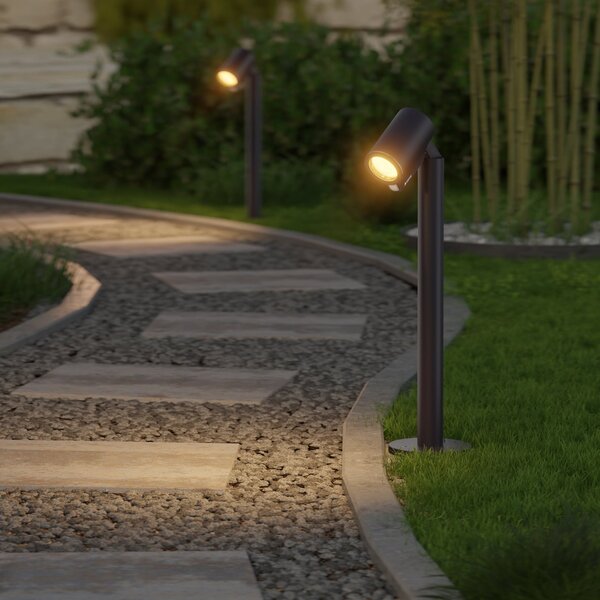 STEINEL Way C LED svjetlo za lajsnu, crna, aluminij, IP65, RGBWW, prigušiva, Crno, Aluminij