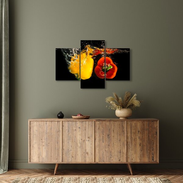 Slika - paprike u vodi (90x60 cm)