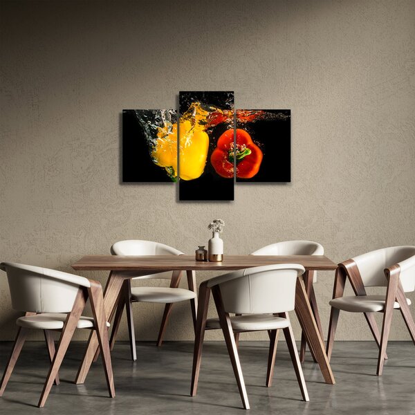 Slika - paprike u vodi (90x60 cm)