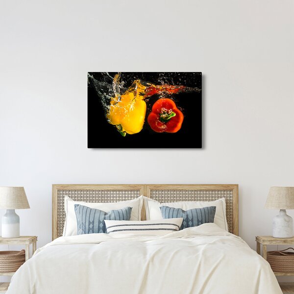 Slika - paprike u vodi (90x60 cm)