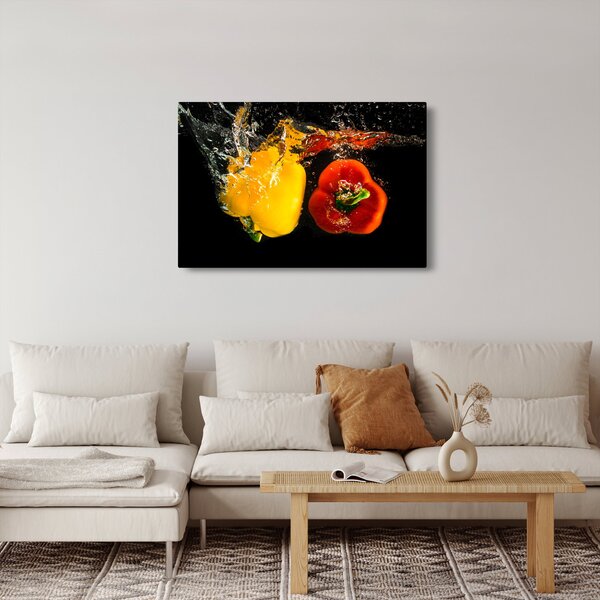 Slika - paprike u vodi (90x60 cm)