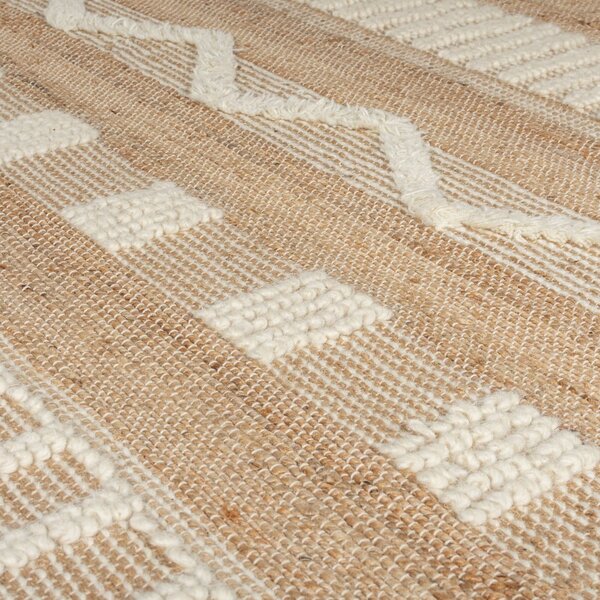 Bež staza od jute Flair Rugs Medina, 60 x 230 cm