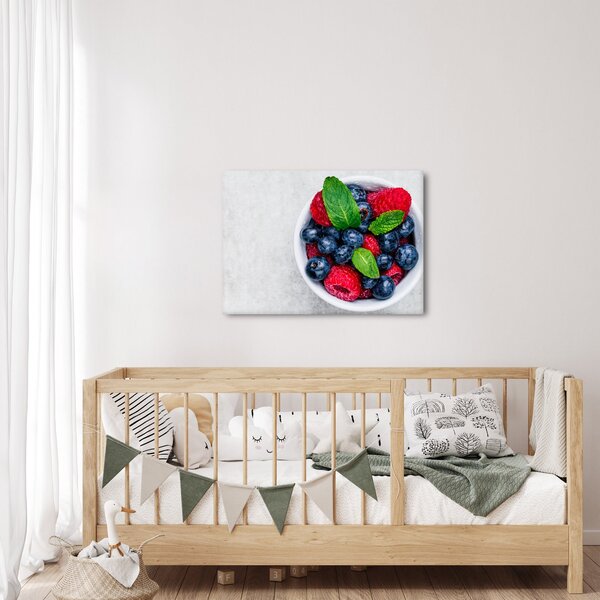 Slika - zdjela s šumskim voćem (70x50 cm)