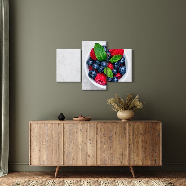 Slika - zdjela s šumskim voćem (90x60 cm)