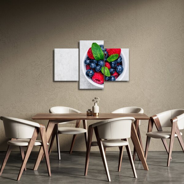 Slika - zdjela s šumskim voćem (90x60 cm)