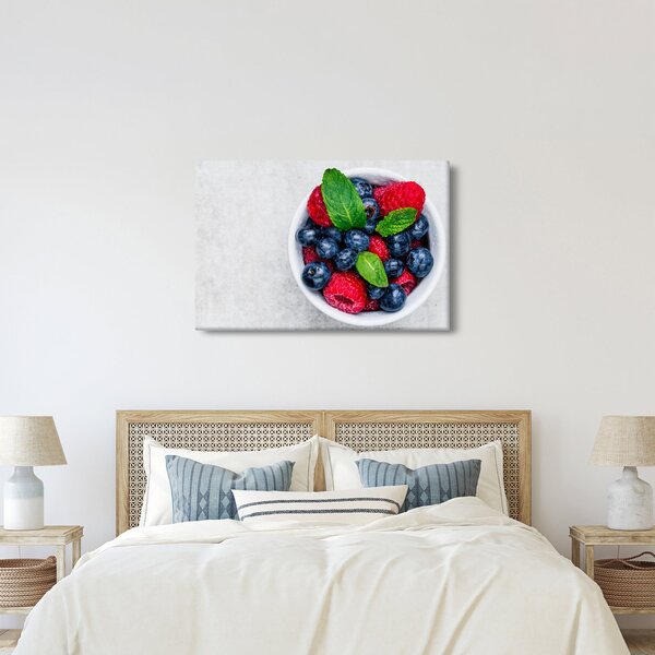 Slika - zdjela s šumskim voćem (90x60 cm)